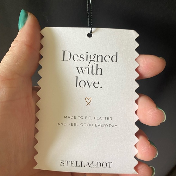 Stella & Dot Soirée Top in Black and Gold - XXL - Picture 3 of 4